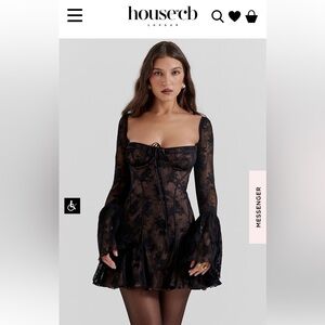 HOUSE OF CB ♥️ Analissa Vintage Cream Lace Corset Dress